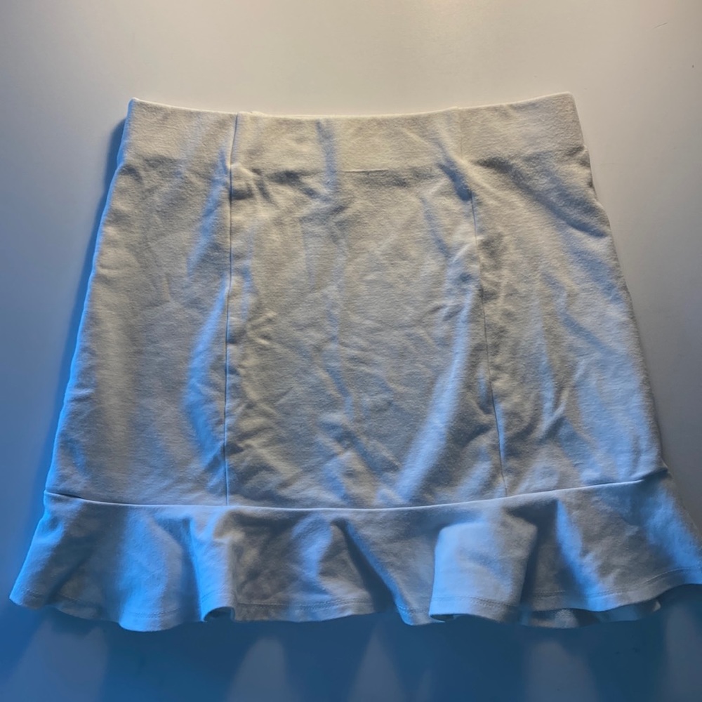 white ruffle skirt